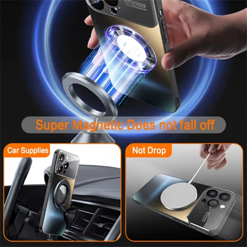 Elevate Your Style with the New Titanium Metallic Luxury Matte Case for iPhone 17-11 Pro Max - Ultimate Magsafe Glass Lens Protection
