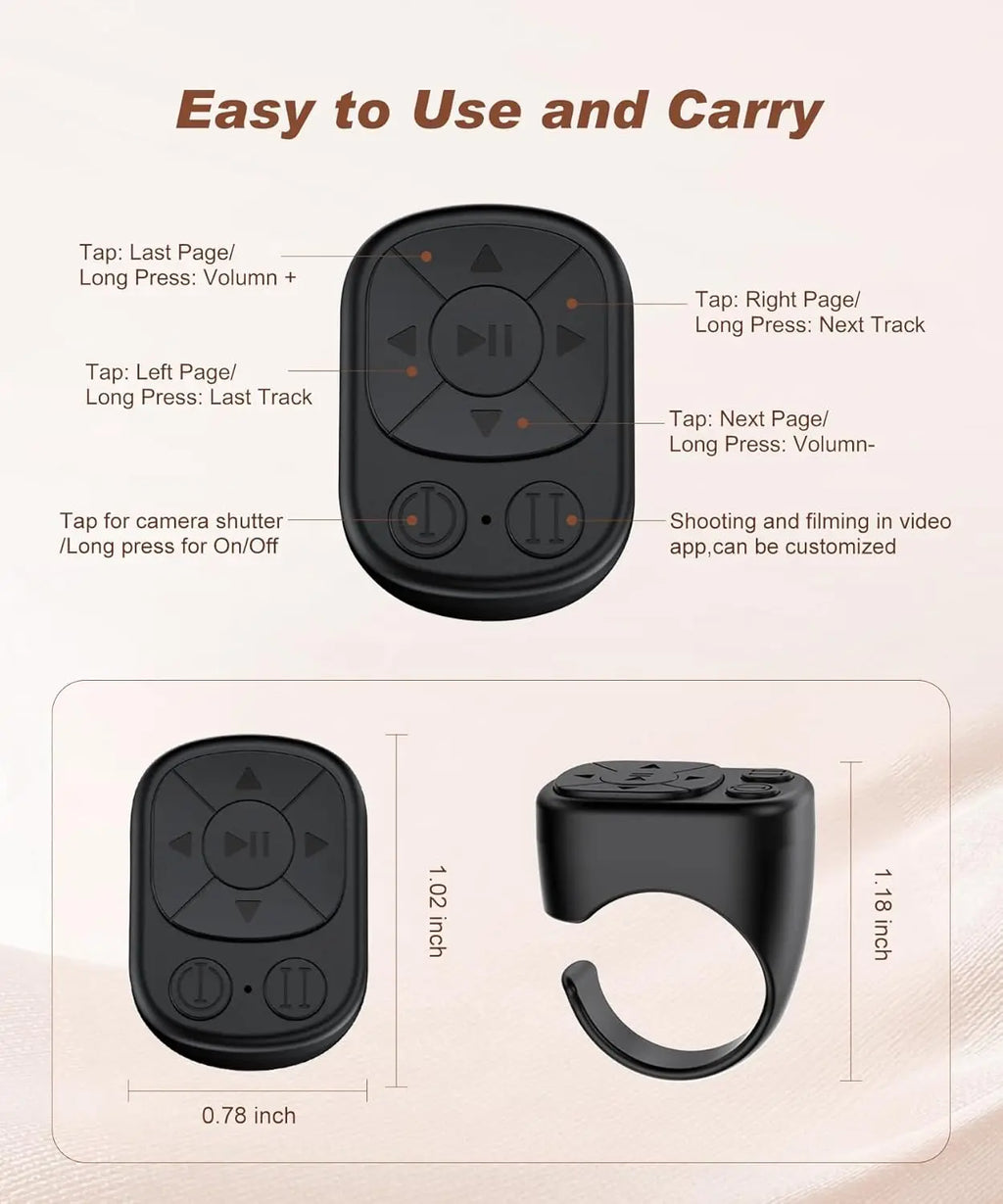 👈 FingerScroll – Bluetooth Ring Remote Control