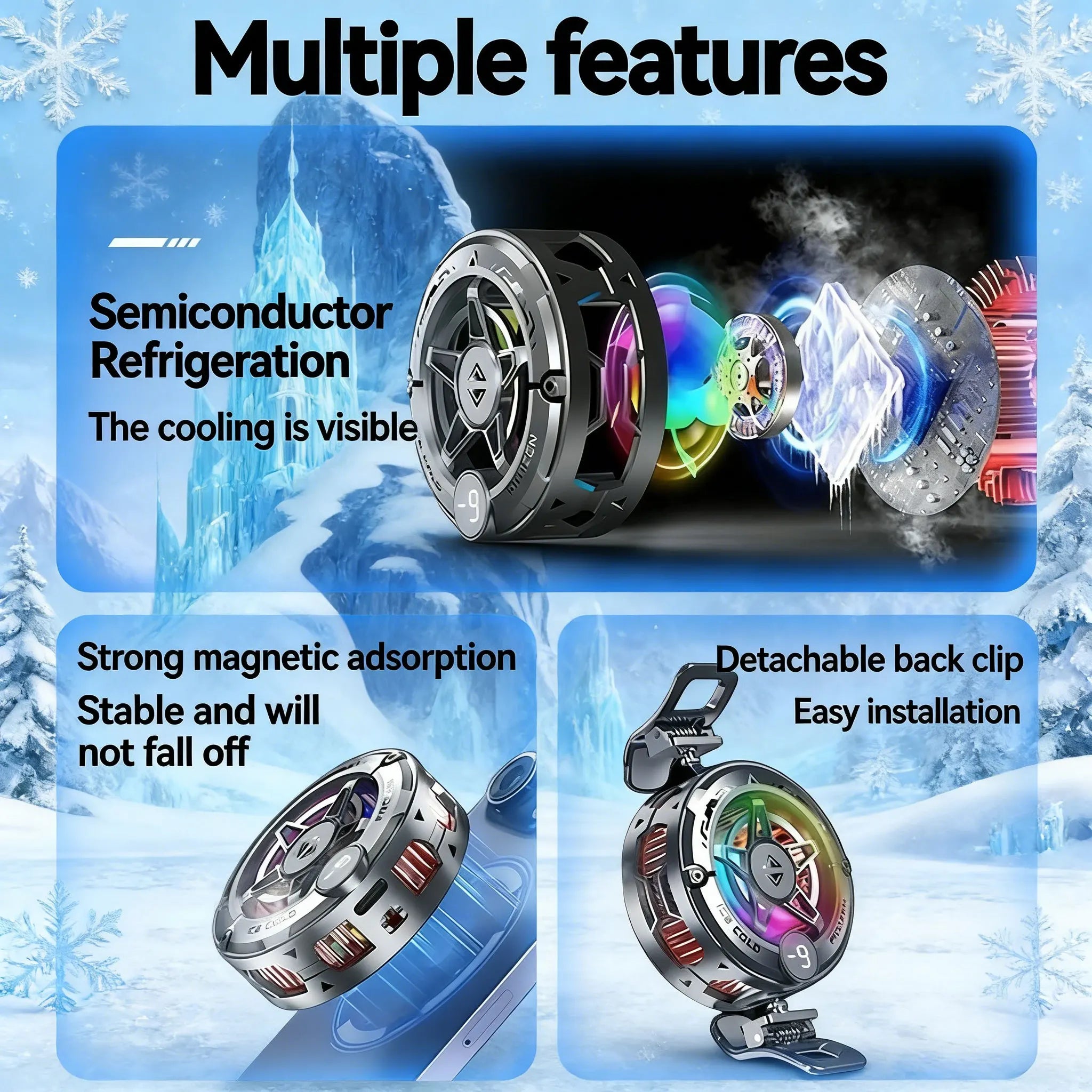 ❄️ Universal Magnetic Phone Cooler