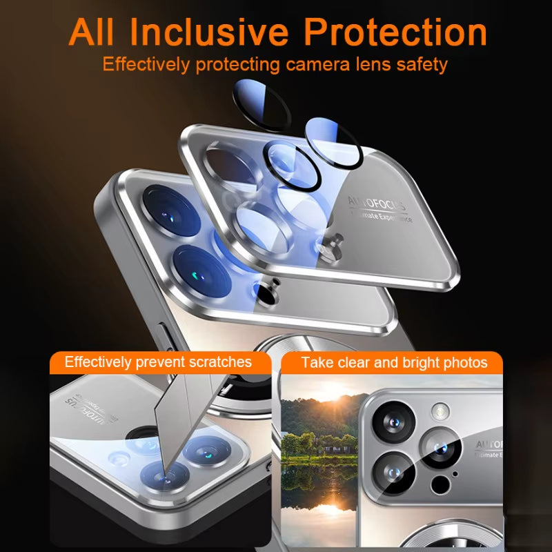 Elevate Your Style with the New Titanium Metallic Luxury Matte Case for iPhone 17-11 Pro Max - Ultimate Magsafe Glass Lens Protection